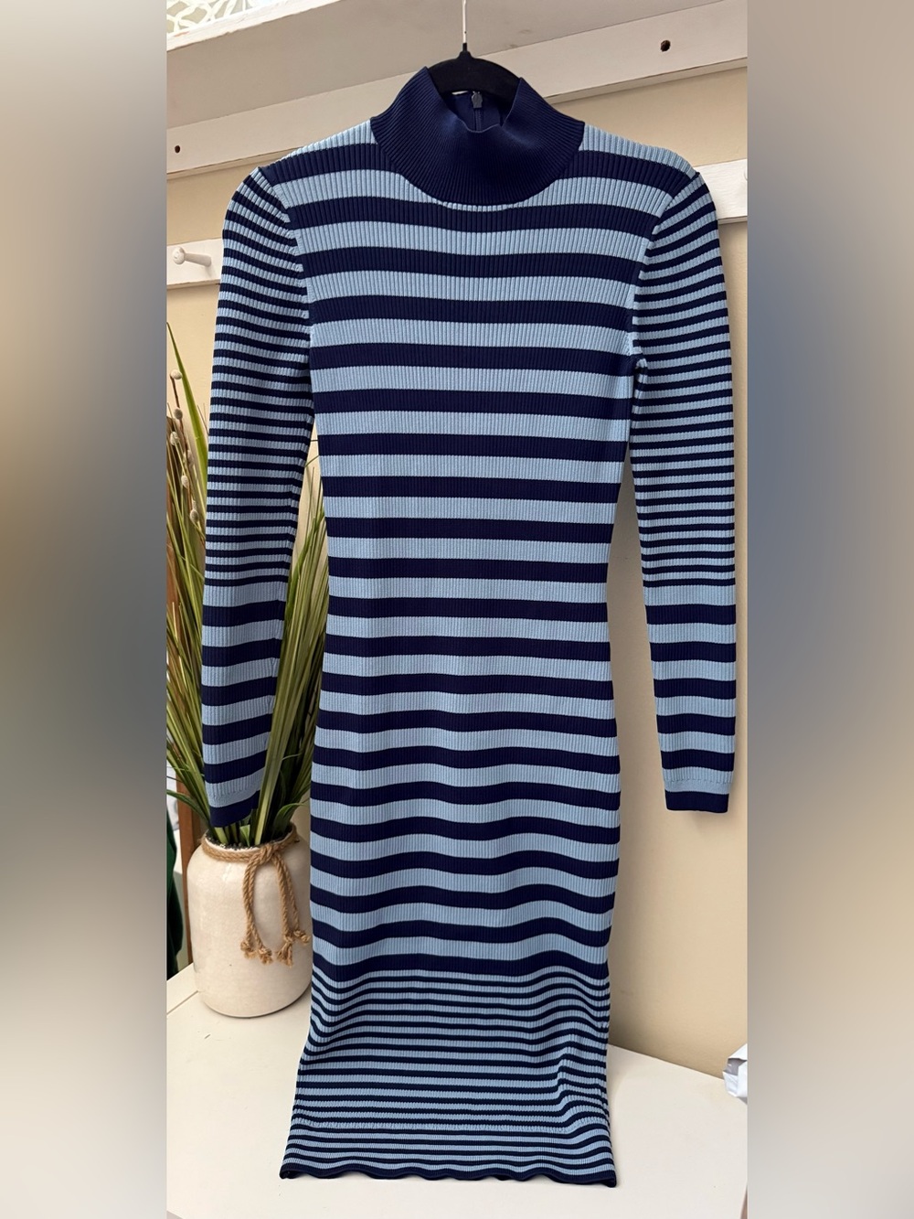 Michael Kors Knit Long Sleeve Blue Dress XS 13” - 18” ptp 💎EXCELLENT CONDITION